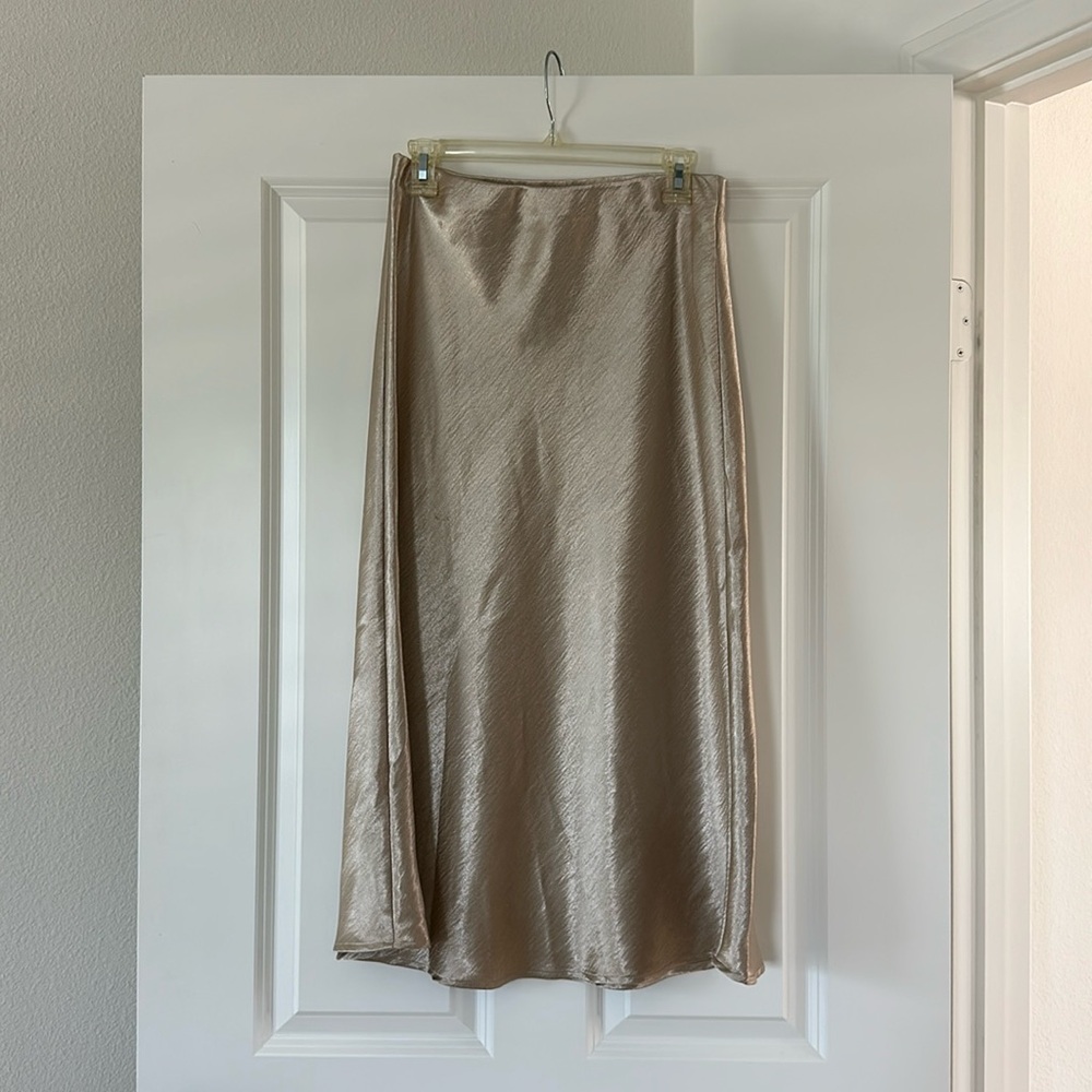 Love, Fire Champagne Midi Skirt